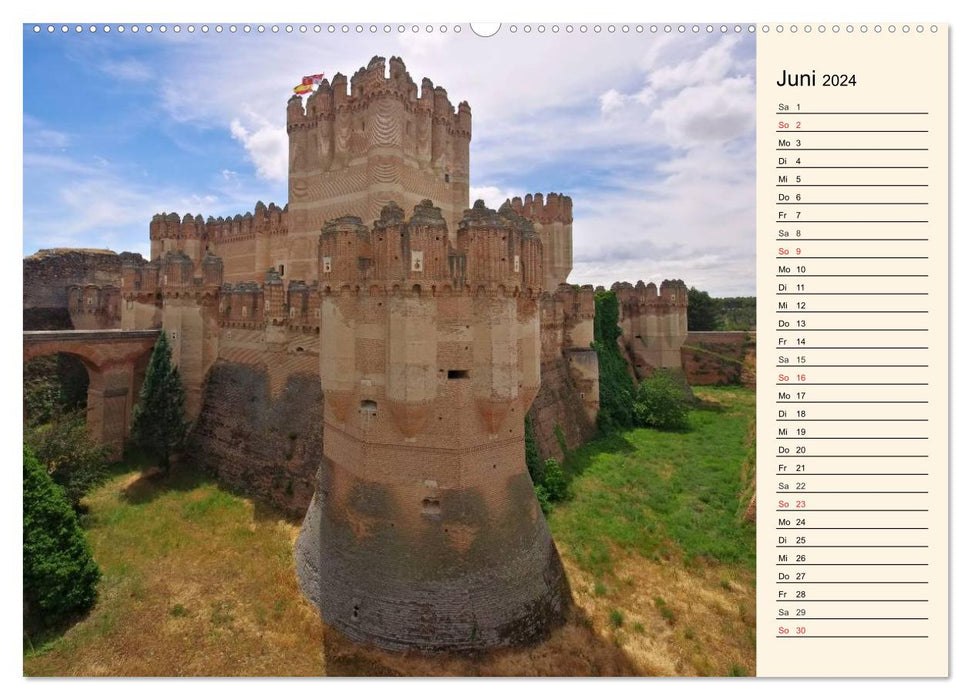 Burgen in Spanien (CALVENDO Premium Wandkalender 2024)