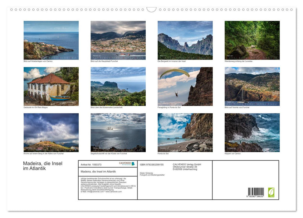 Madeira, die Insel im Atlantik (CALVENDO Wandkalender 2024)