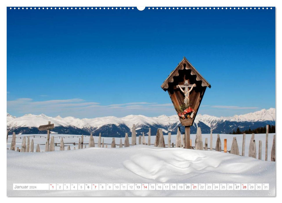 Gipfelkreuze und Wegkreuze in den Südtiroler Bergen (CALVENDO Premium Wandkalender 2024)