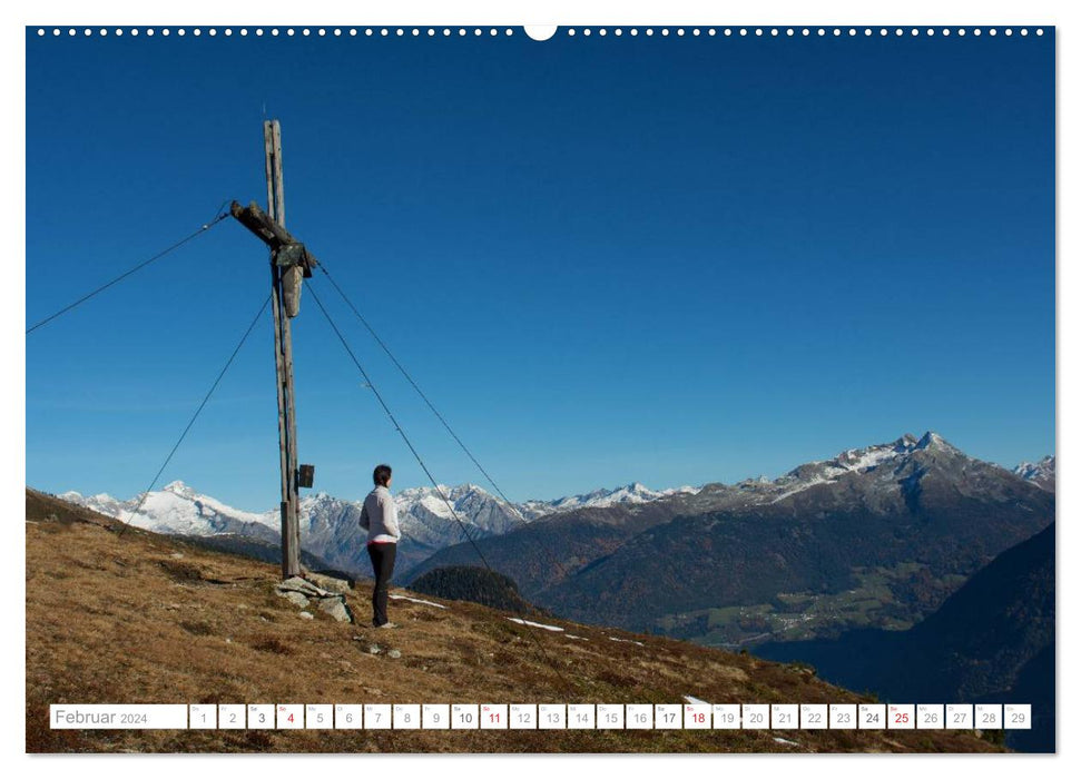 Summit crosses and wayside crosses in the South Tyrolean mountains (CALVENDO Premium wall calendar 2024) 