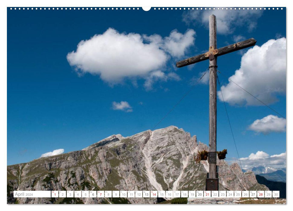 Gipfelkreuze und Wegkreuze in den Südtiroler Bergen (CALVENDO Premium Wandkalender 2024)