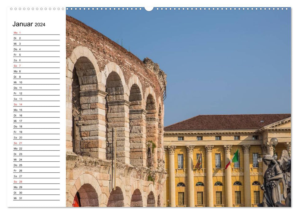 VERONA Historical City Heart (CALVENDO Premium Wall Calendar 2024) 