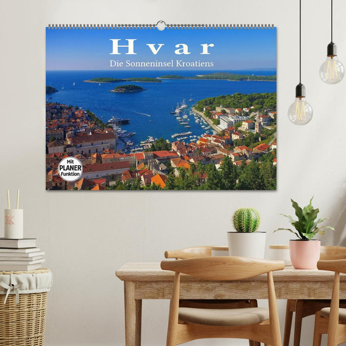 Hvar - L'île ensoleillée de Croatie (Calendrier mural CALVENDO 2024) 