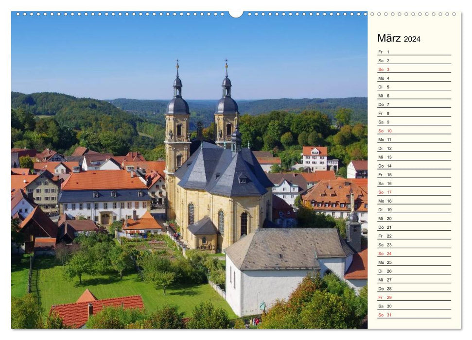 Bamberg und Fränkische Schweiz (CALVENDO Wandkalender 2024)
