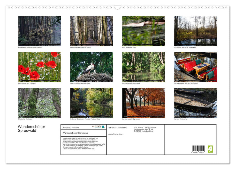 Beautiful Spreewald (CALVENDO wall calendar 2024)