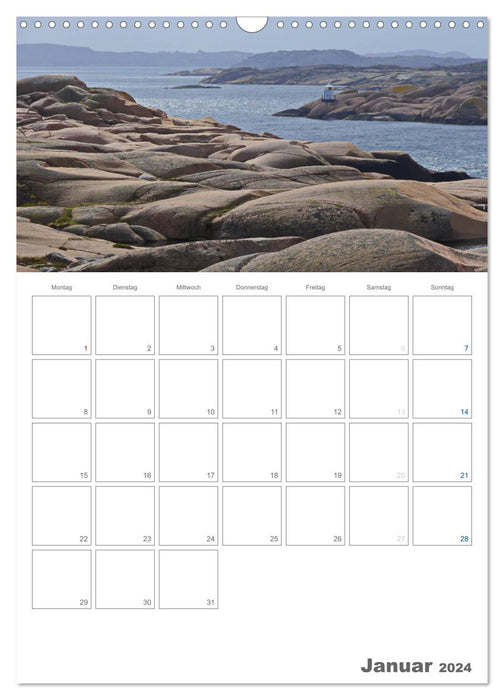 Bohuslän typiquement suédois (calendrier mural CALVENDO 2024) 