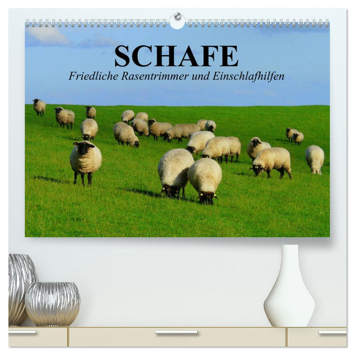 Sheep. Peaceful grass trimmers and sleep aids (CALVENDO Premium Wall Calendar 2024) 