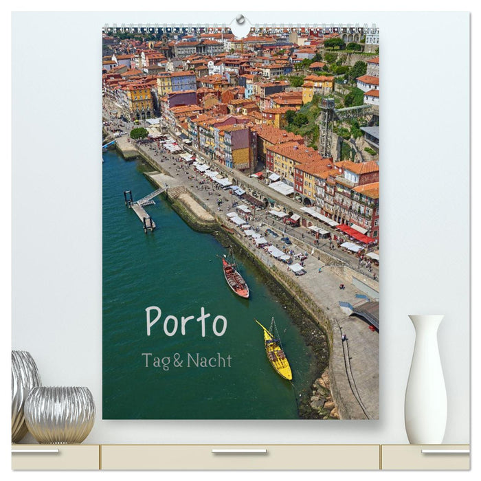 Porto Tag und Nacht (CALVENDO Premium Wandkalender 2024)