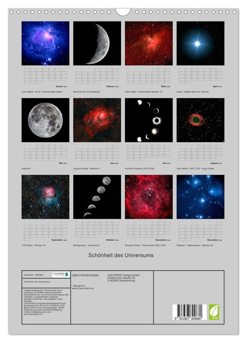 Beauty of the Universe (CALVENDO Wall Calendar 2024) 