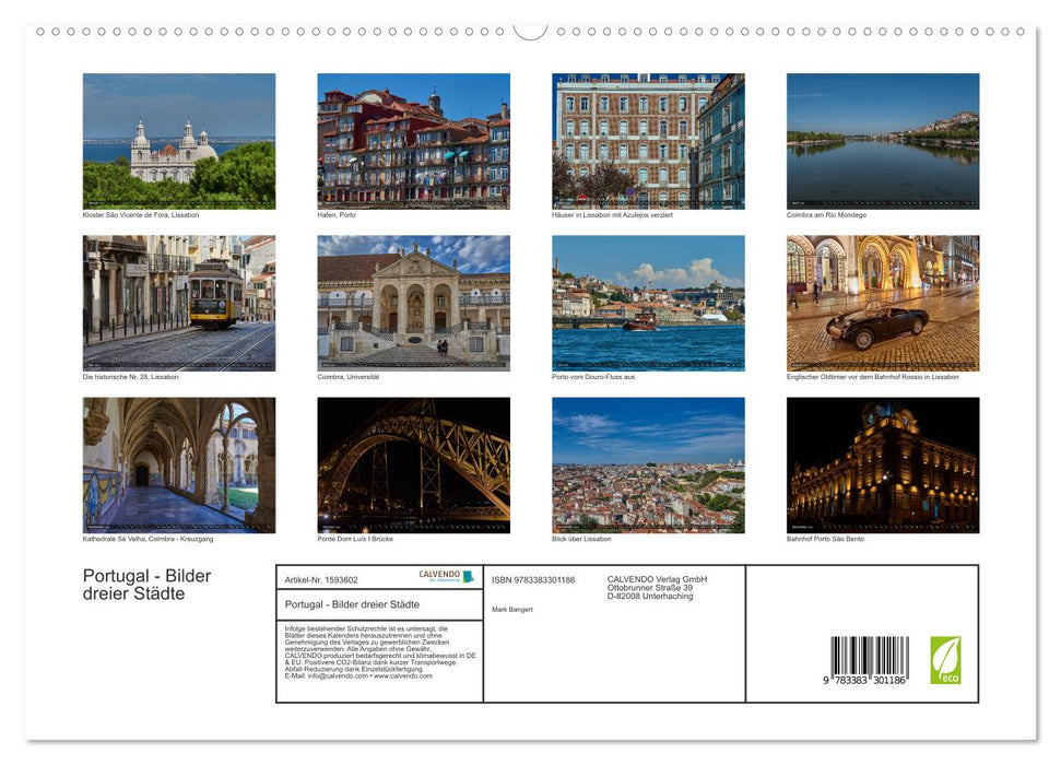 Portugal - Bilder dreier Städte (CALVENDO Premium Wandkalender 2024)