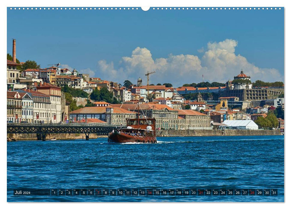 Portugal - Images de trois villes (Calendrier mural CALVENDO Premium 2024) 