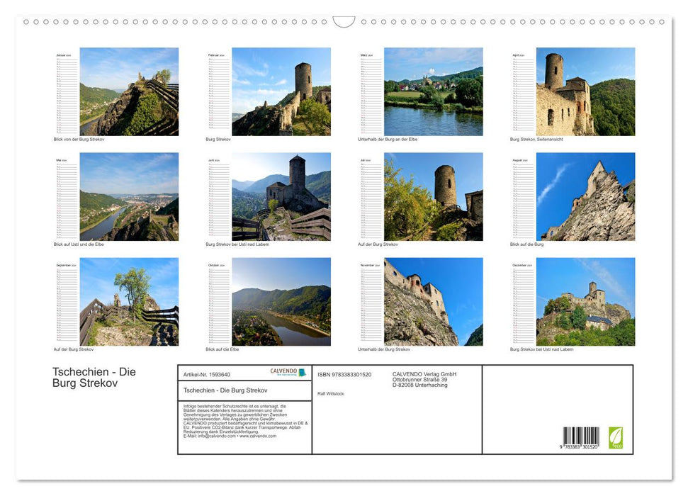 Tschechien - Die Burg Strekov (CALVENDO Wandkalender 2024)