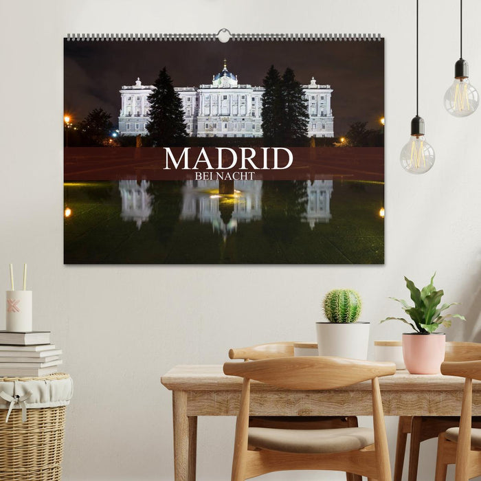 Madrid bei Nacht (CALVENDO Wandkalender 2024)