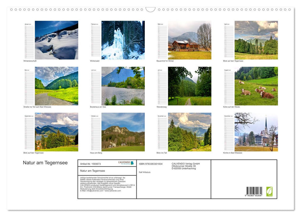 Natur am Tegernsee (CALVENDO Wandkalender 2024)