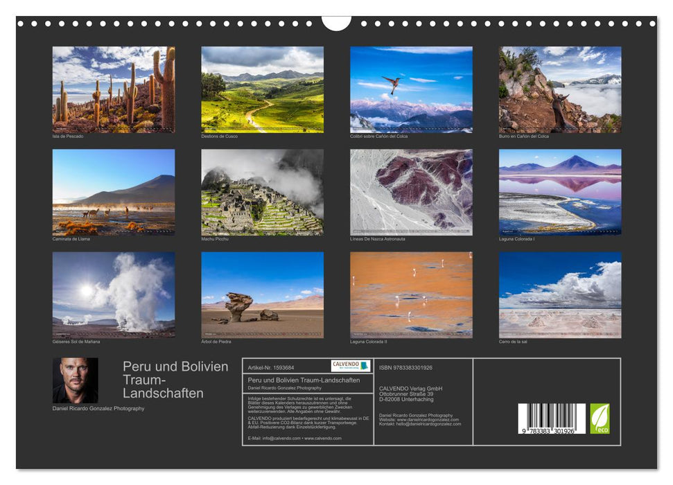 Peru and Bolivia - dream landscapes (CALVENDO wall calendar 2024) 