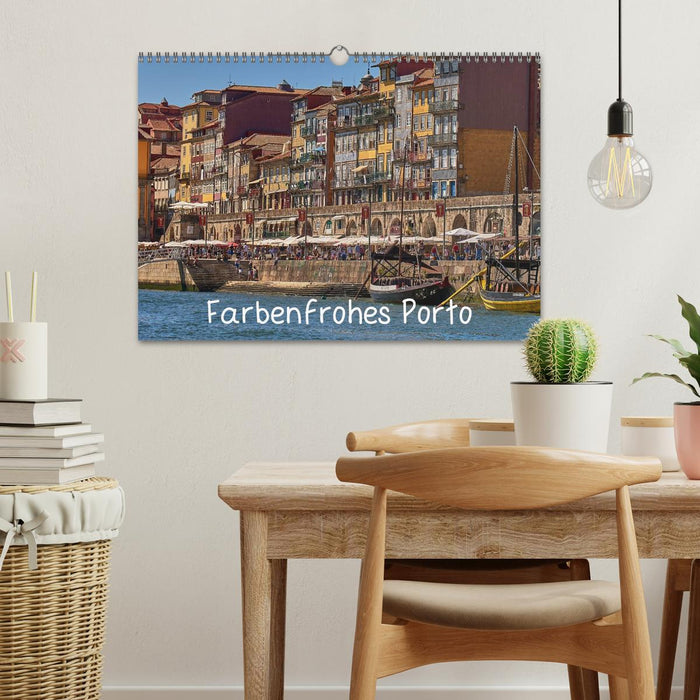 Farbenfrohes Porto (CALVENDO Wandkalender 2024)