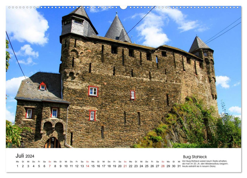 Châteaux d'Allemagne - forteresses puissantes et vieux châteaux (Calendrier mural CALVENDO Premium 2024) 