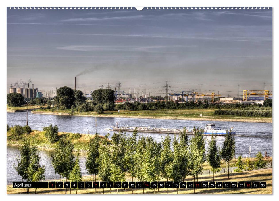 Duisburg am Rhein - R(h)insights (CALVENDO Premium Wall Calendar 2024) 