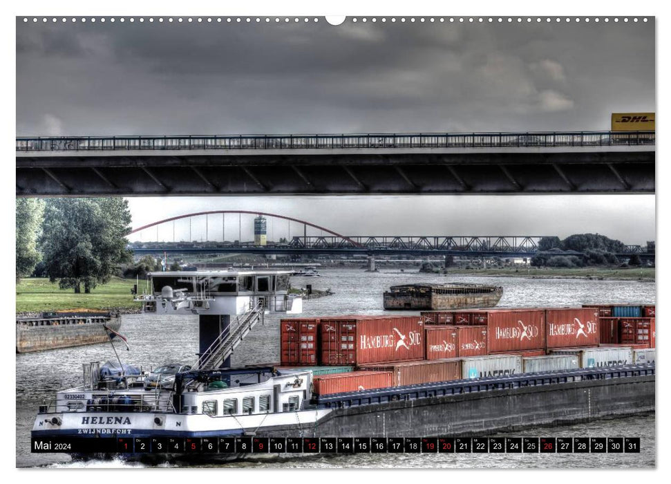 Duisburg am Rhein - R(h)insights (CALVENDO Premium Wall Calendar 2024) 