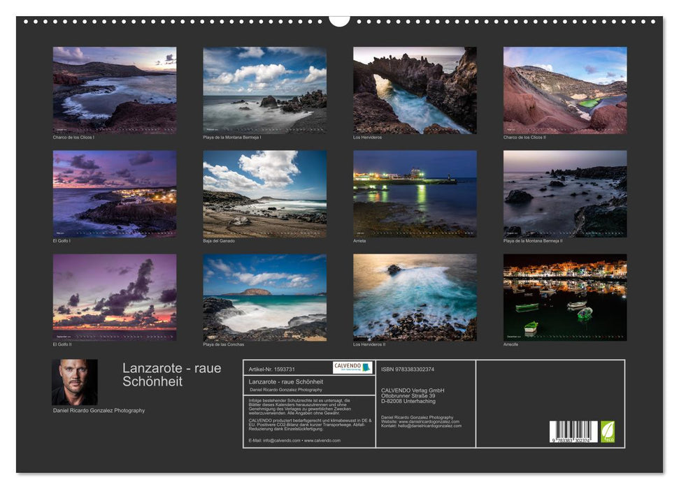 Lanzarote - raue Schönheit (CALVENDO Wandkalender 2024)