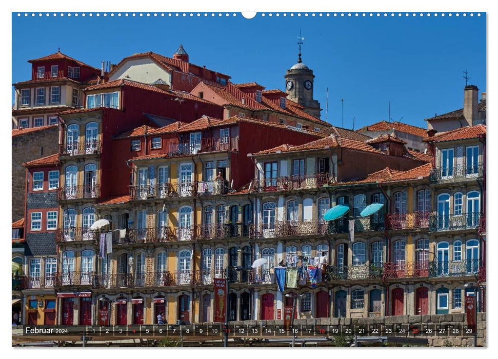 Portugal - Pictures of three cities (CALVENDO wall calendar 2024) 