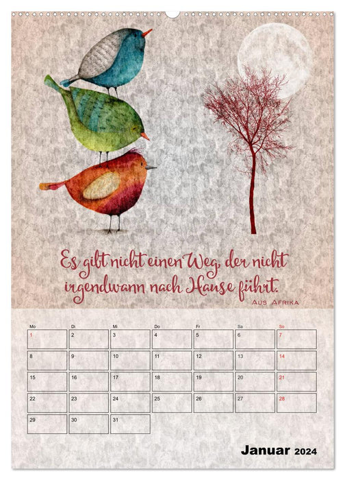 Wisdom of life to reflect on (CALVENDO Premium Wall Calendar 2024) 