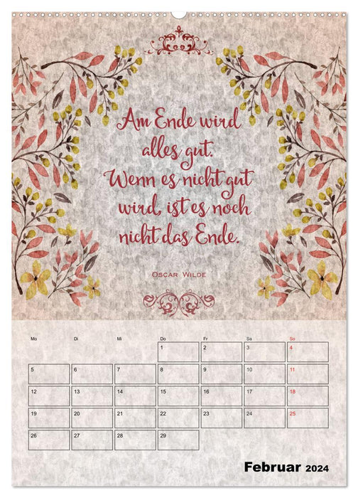 Wisdom of life to reflect on (CALVENDO Premium Wall Calendar 2024) 