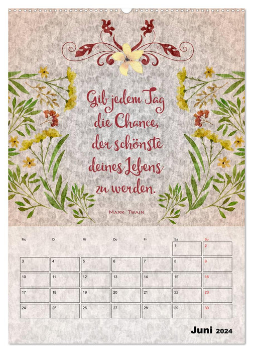 Lebensweisheiten zum Reflektieren (CALVENDO Premium Wandkalender 2024)