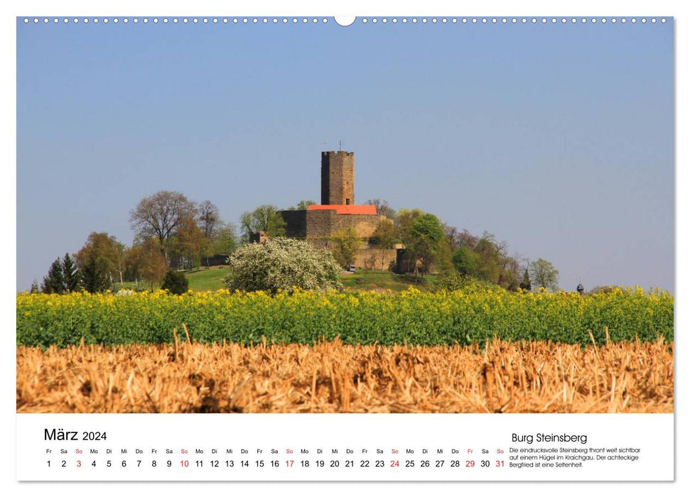 Châteaux d'Allemagne - puissantes forteresses et vieux châteaux (calendrier mural CALVENDO 2024) 