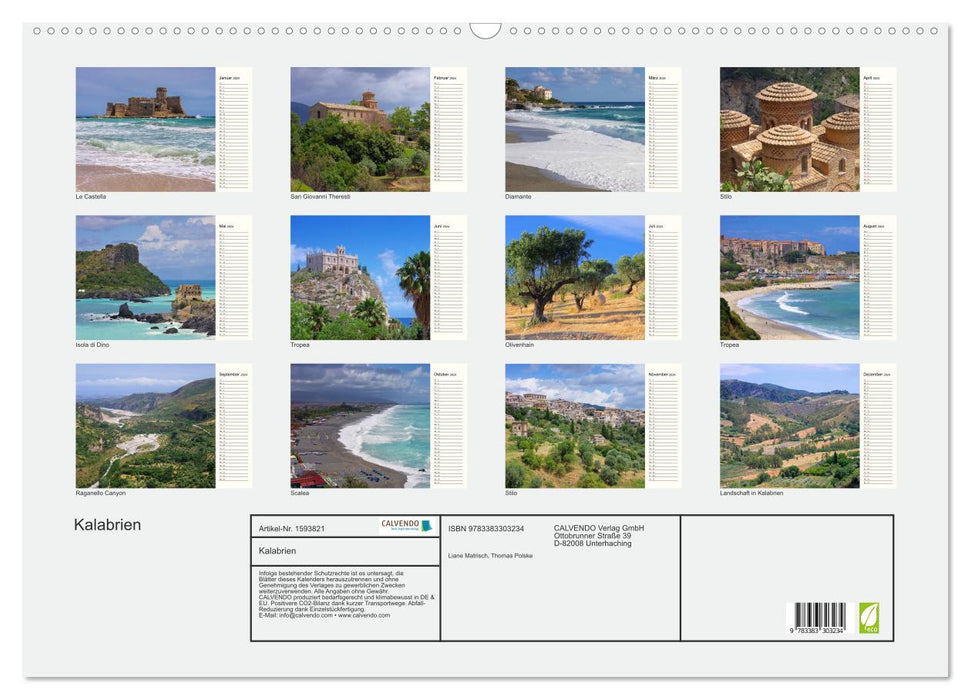 Calabria (CALVENDO wall calendar 2024) 