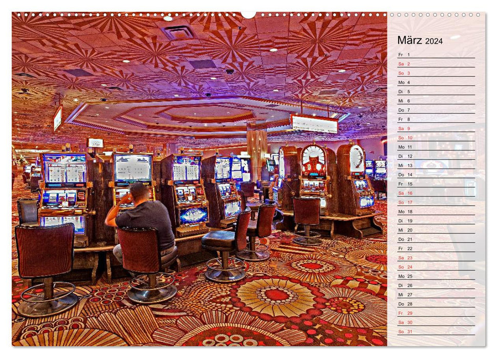 Las Vegas - Le monde coloré des casinos (Calendrier mural CALVENDO Premium 2024) 