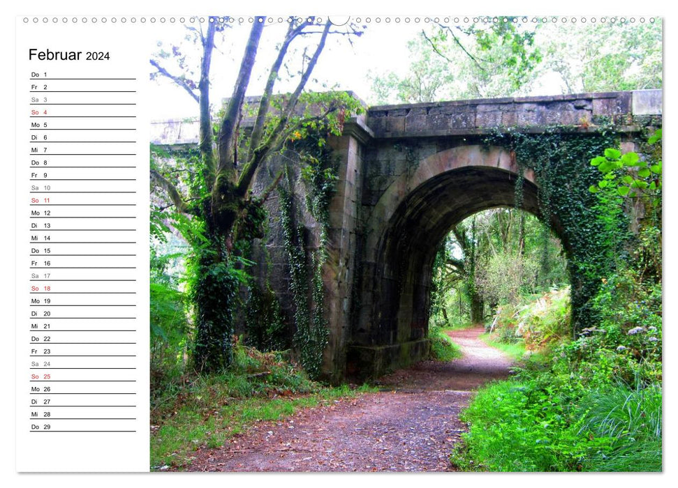 Chemin de Saint-Jacques - Camino Finisterre (Calvendo Premium Wall Calendar 2024) 