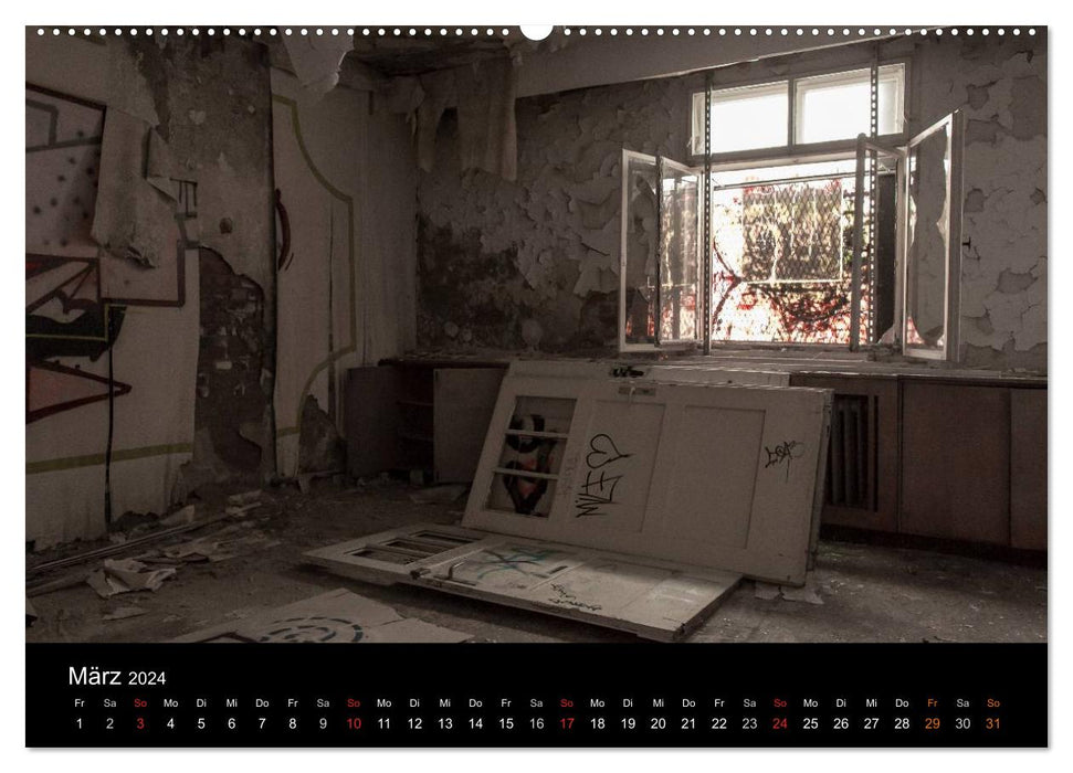 Abandoned places. Alter Postbahnhof Leipzig (CALVENDO Premium Wall Calendar 2024) 