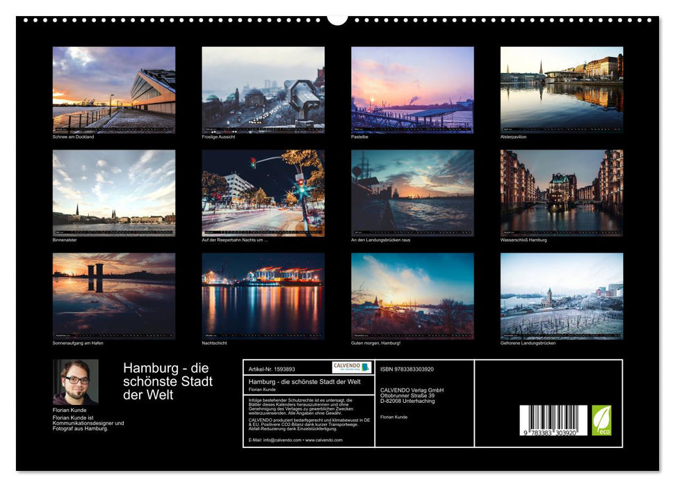 Hamburg - the most beautiful city in the world (CALVENDO Premium Wall Calendar 2024) 