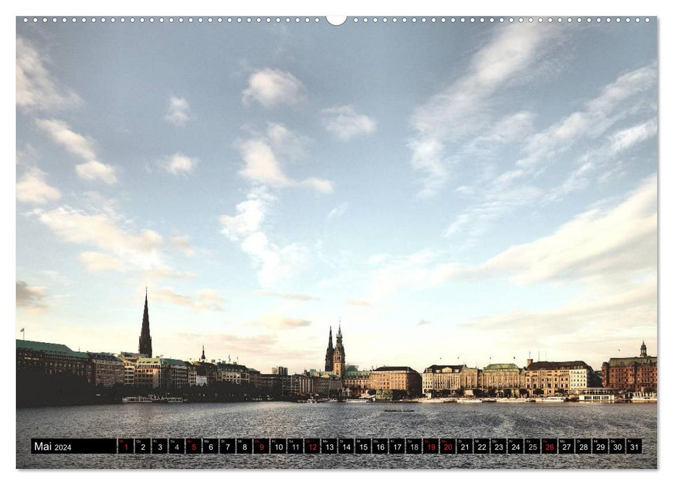 Hamburg - the most beautiful city in the world (CALVENDO Premium Wall Calendar 2024) 