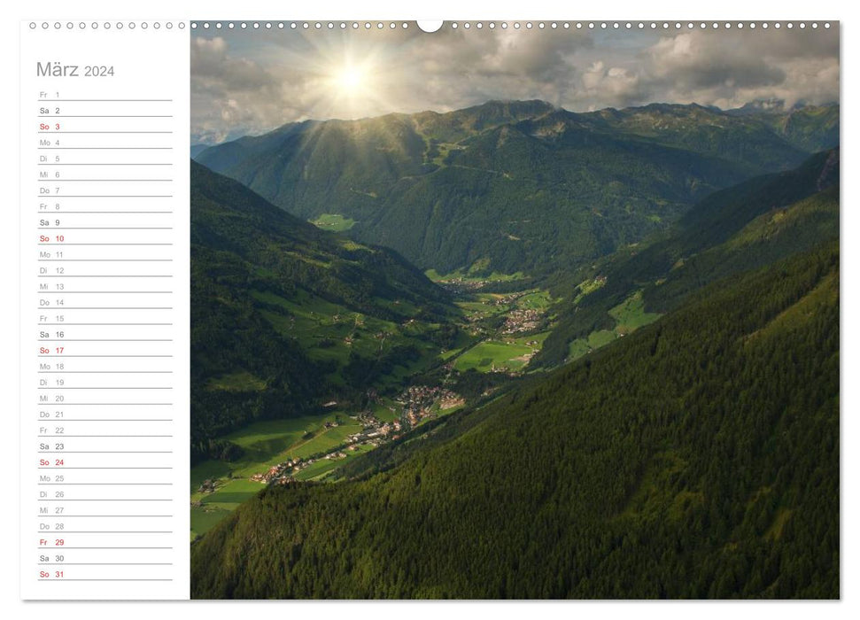 Lieux merveilleux du Tyrol du Sud (Calendrier mural CALVENDO Premium 2024) 