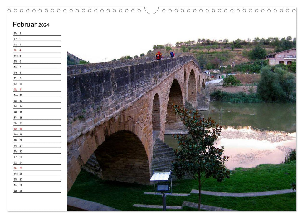 Way of St. James - Camino Frances (CALVENDO wall calendar 2024) 