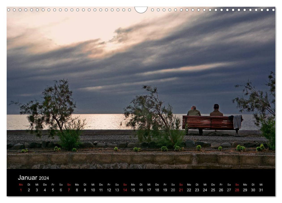 Plätze der Ruhe und des Staunens - Bänke an faszinierenden Orten (CALVENDO Wandkalender 2024)