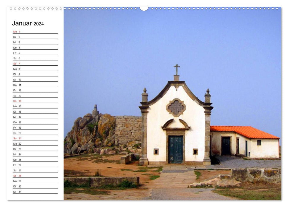 Chemin de Saint-Jacques - Camino Portugues (Calendrier mural CALVENDO 2024) 