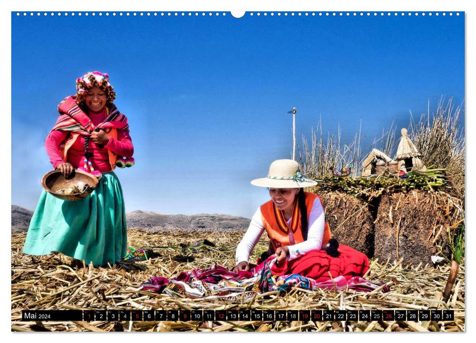 Pérou - Bolivie. Un voyage sud-américain dans deux pays (calendrier mural CALVENDO 2024) 