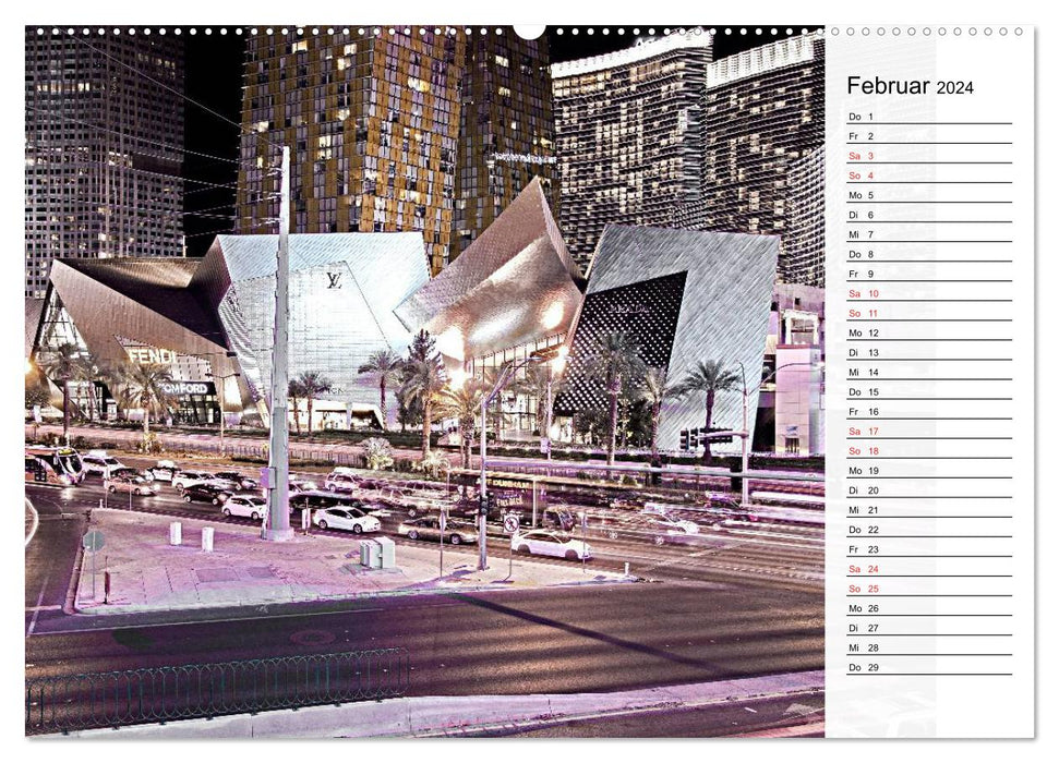 Las Vegas - Die bunte Welt der Casinos (CALVENDO Wandkalender 2024)