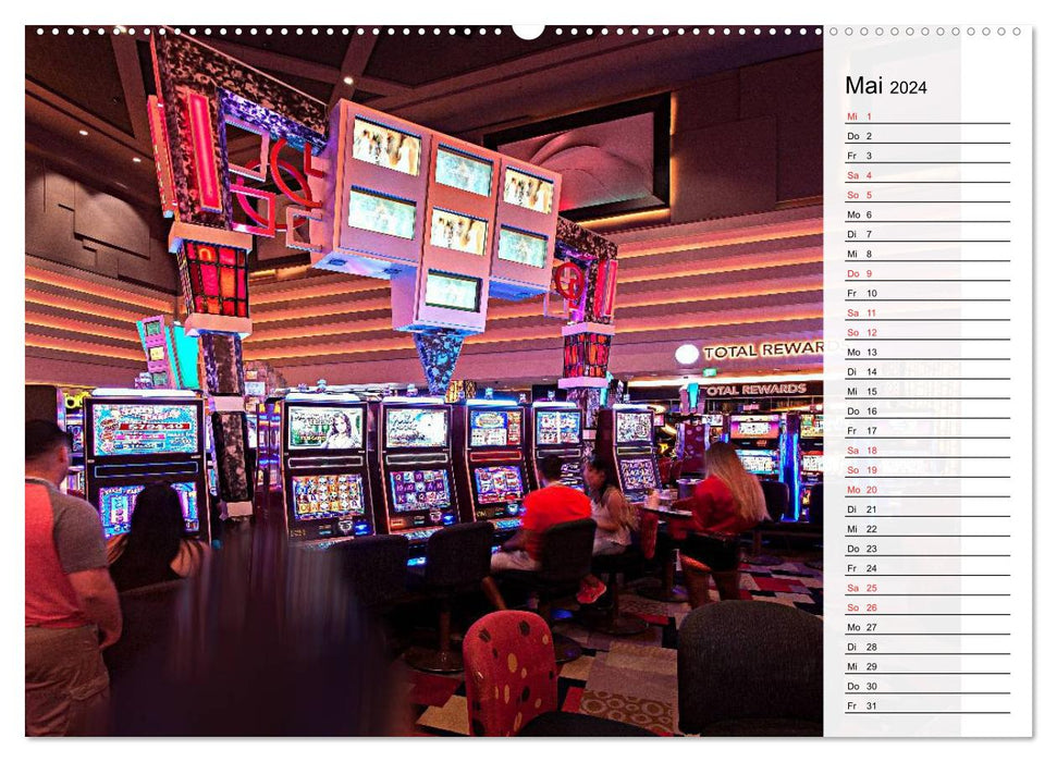 Las Vegas - Le monde coloré des casinos (Calendrier mural CALVENDO 2024) 