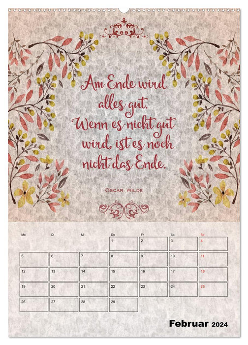 Wisdom of life to reflect on (CALVENDO wall calendar 2024) 