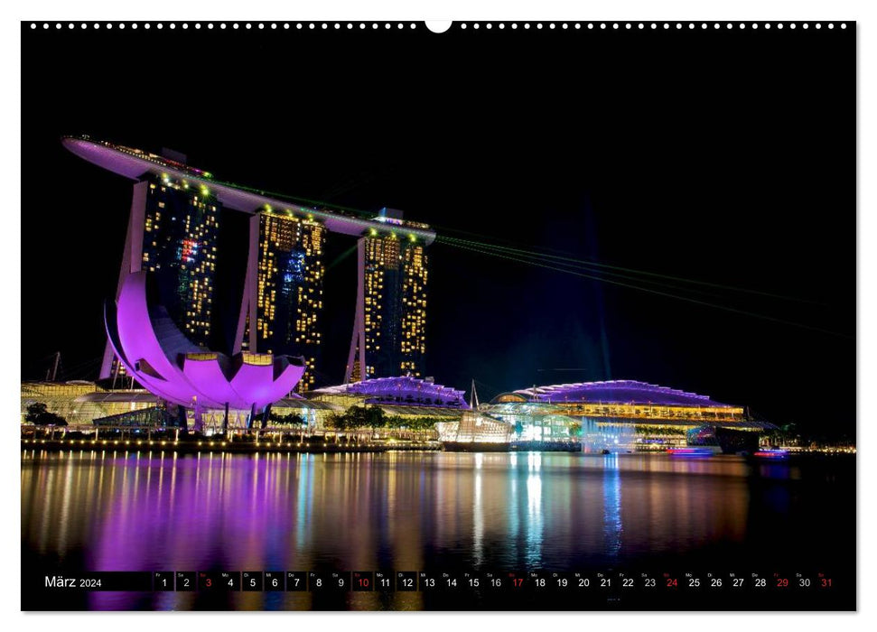 Singapur - Einzigartige Skylines (CALVENDO Premium Wandkalender 2024)