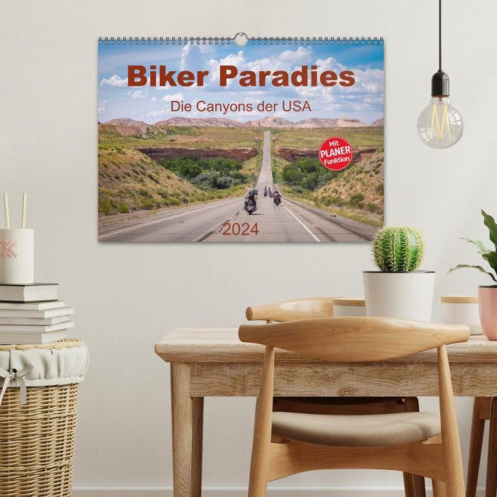 Biker Paradise – Les Canyons des États-Unis (Calvendo mural 2024) 