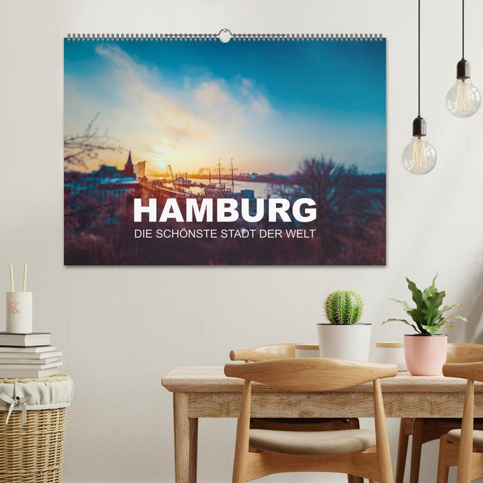 Hamburg - die schönste Stadt der Welt (CALVENDO Wandkalender 2024)