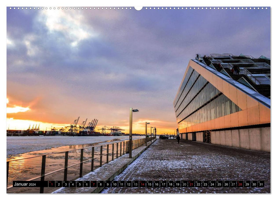 Hamburg - die schönste Stadt der Welt (CALVENDO Wandkalender 2024)