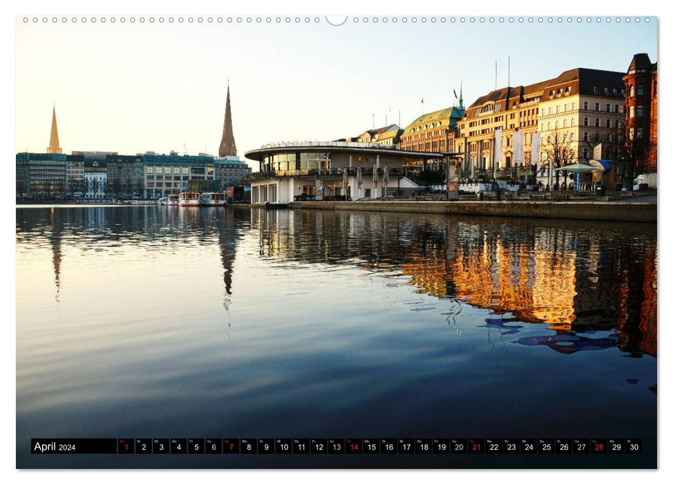 Hamburg - die schönste Stadt der Welt (CALVENDO Wandkalender 2024)