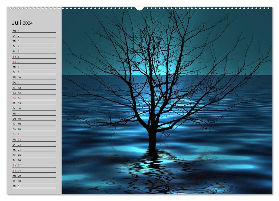 Arbres magiques (Calendrier mural CALVENDO Premium 2024) 