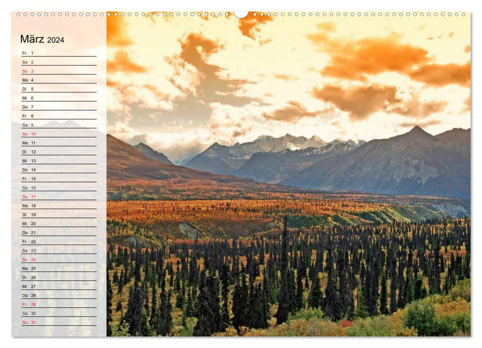 Alaska – Wide Country (Calvendo Premium Calendrier mural 2024) 